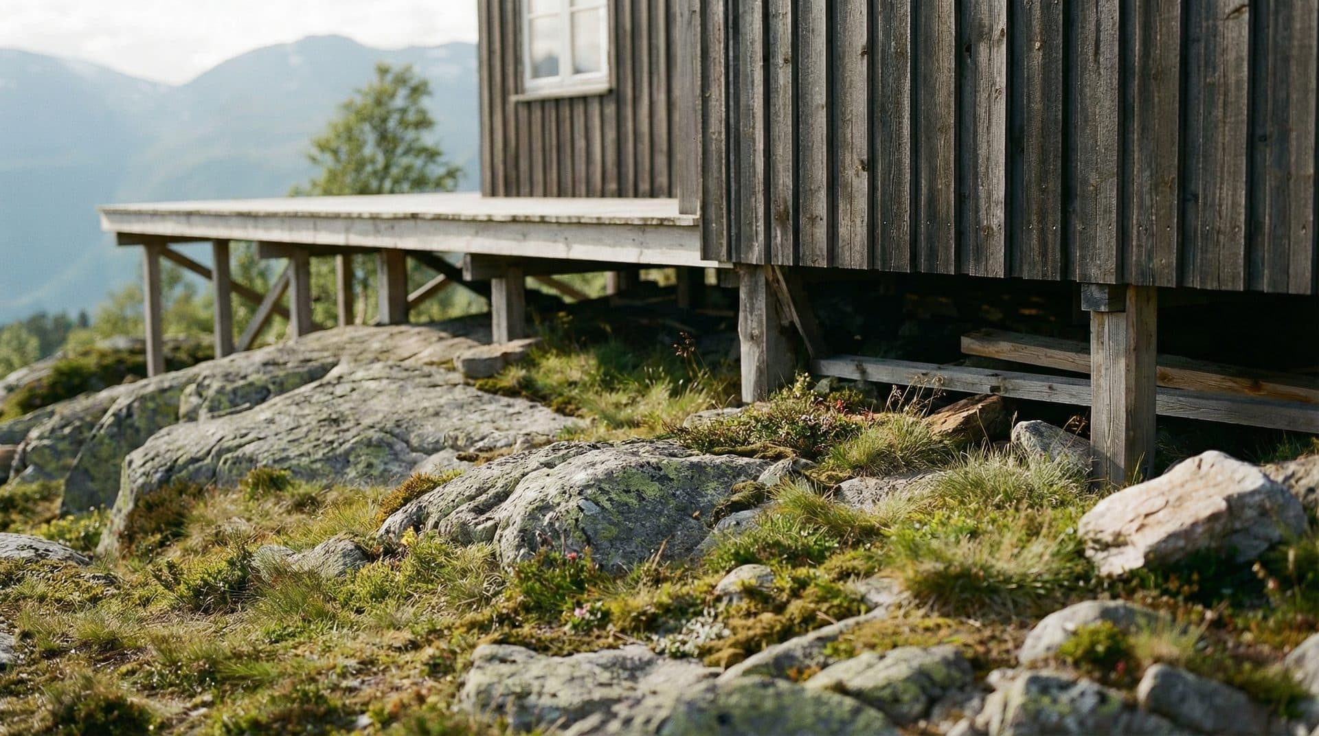 Hytte close-up, originalbilde