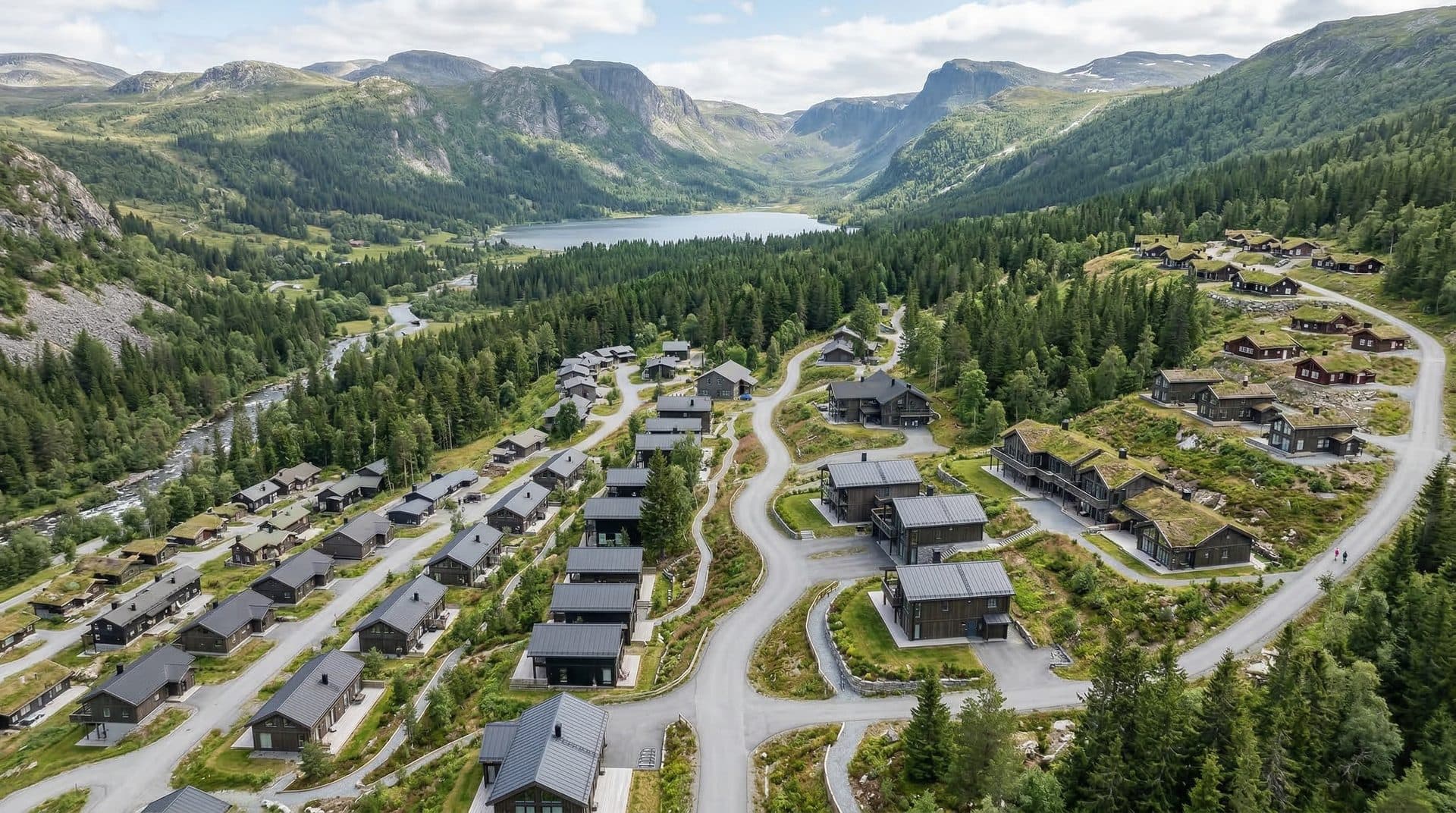Høydroneskudd hyttefelt, sommer